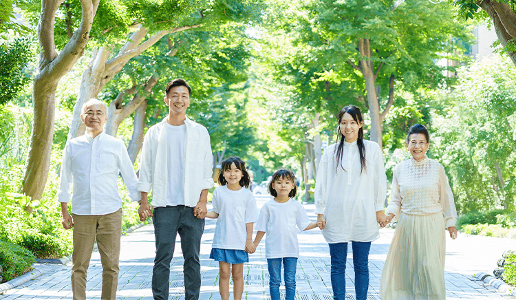 6人家族の写真